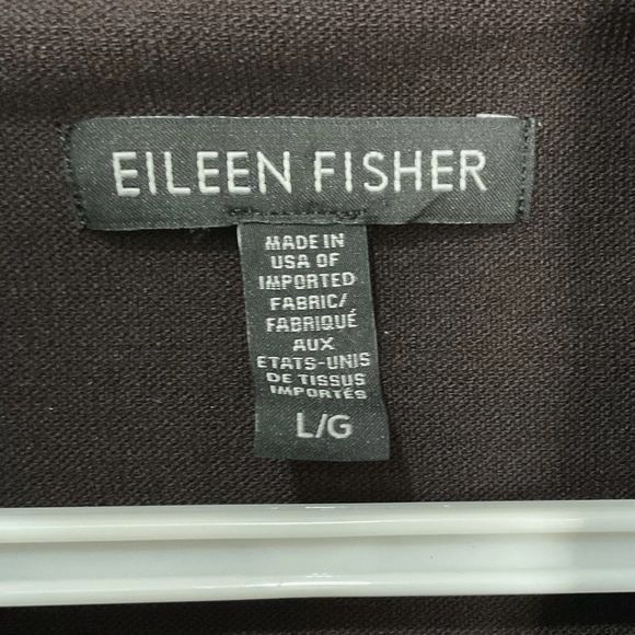 Eileen Fisher Long Brown Blazer Jacket Single Button Closure Sz Lg * Altered * - Picture 2 of 6